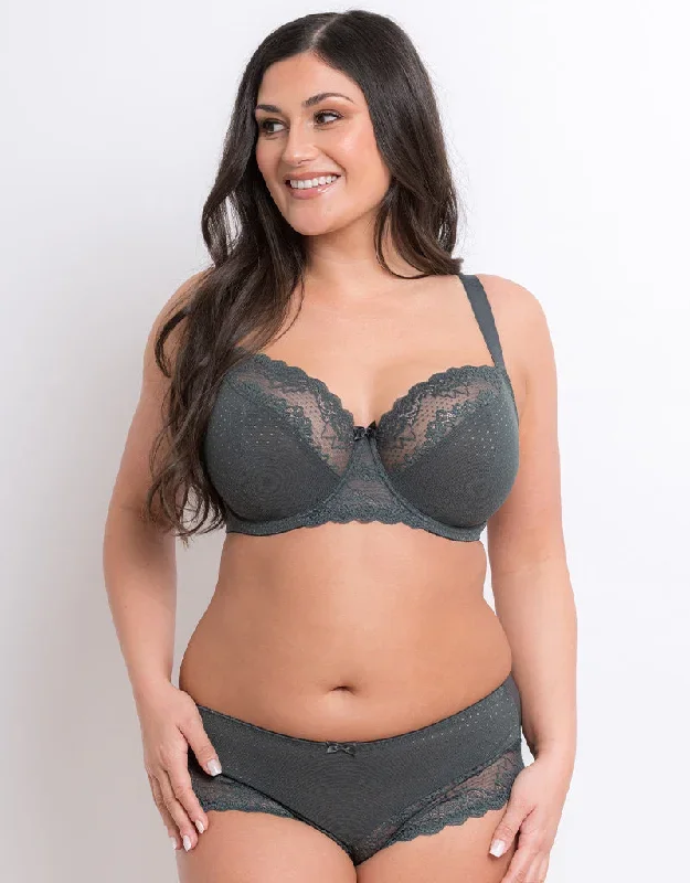 Flirtelle Viola Balcony Bra Charcoal