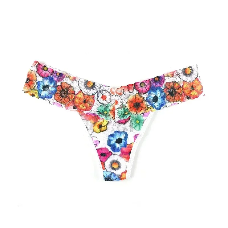 Hanky Panky Printed Lace Low Rise Thong