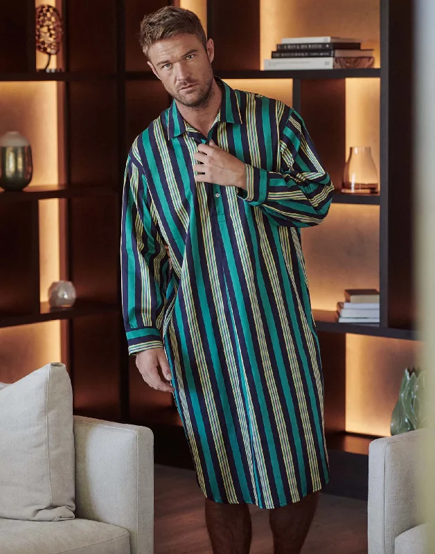 mens-cotton-nightshirt-jade-regimental-satin-stripe