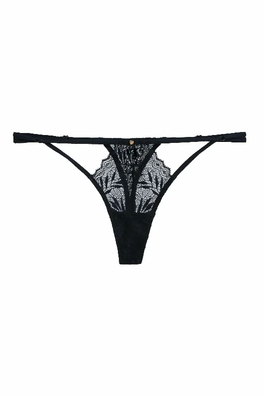 Selva Adjustable Thong - Black