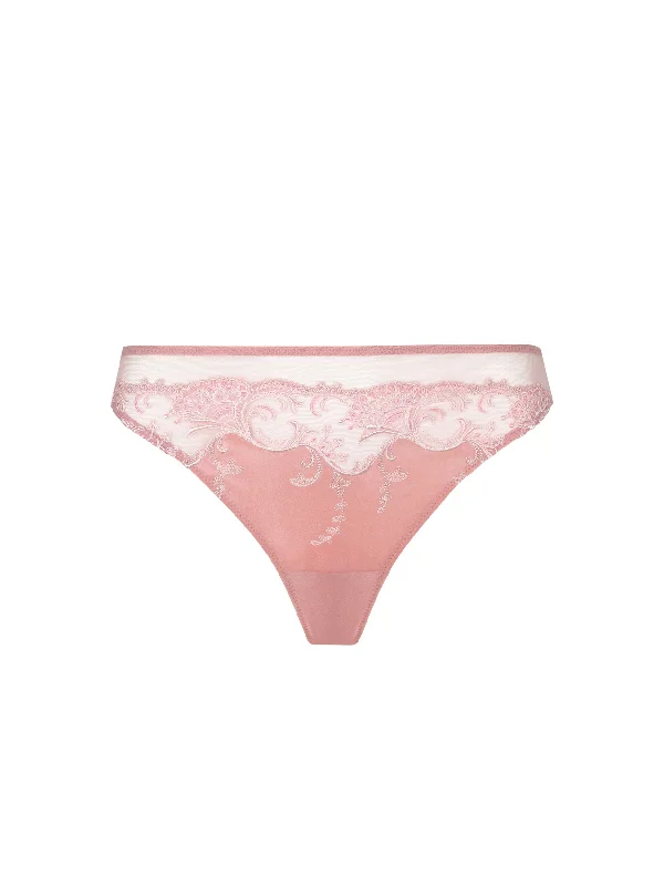 Splendeur Soie Pink Thong