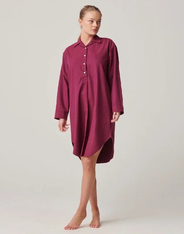 Women's Brushed Cotton Nightshirt – Cahors Herringbone