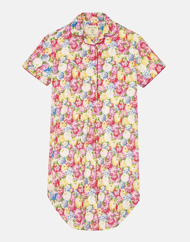 Women's Crisp Cotton Short Sleeve Nightshirt – Flower Bed