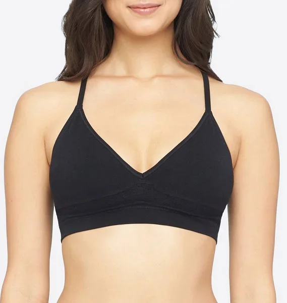 Yummie Emmie Black T-Back Wireless Bralette Bra YT5-131